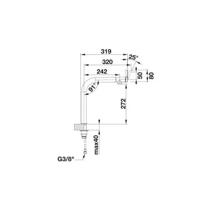 Bateria VONDA Stal szczotkowana BLANCO 518435