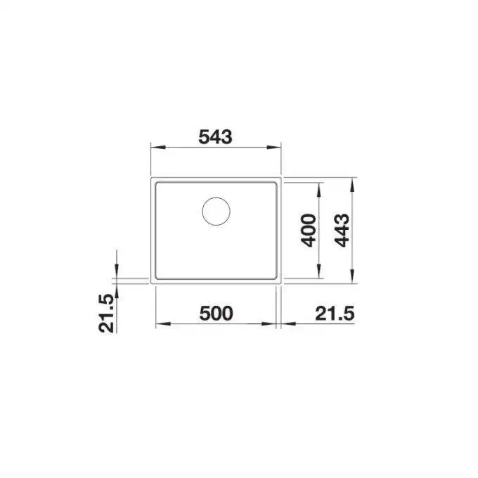 Komora SUBLINE 500-IF SteelFrame Silgranit PuraDur Biały, korek auto., InFino BLANCO 524109