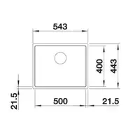 Komora SUBLINE 500-IF SteelFrame Silgranit PuraDur Antracyt, korek auto., InFino BLANCO 524108