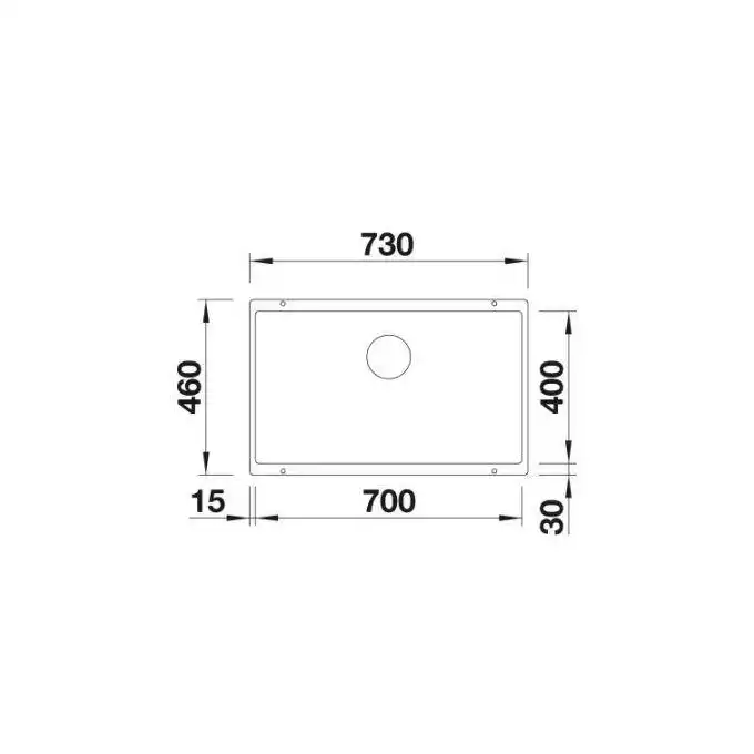 Komora SUBLINE 700-U Silgranit PuraDur Tartufo, InFino BLANCO 523449