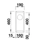 Komora SUBLINE 160-U Silgranit PuraDur Czarny, InFino BLANCO 525981