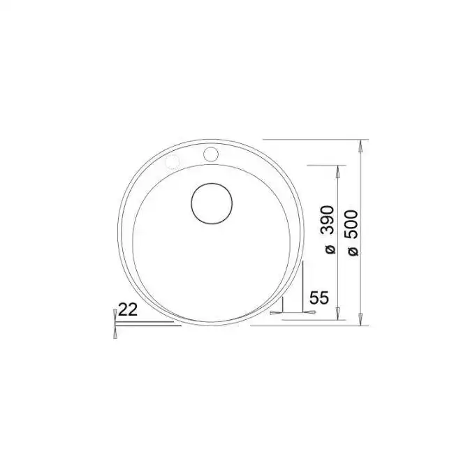 Zlewozmywak RIONA 45 Silgranit Czarny BLANCO 526095