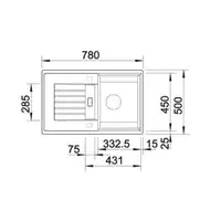 Zlewozmywak ZIA 45 S Silgranit PuraDur Kawowy odwracalny BLANCO 515070