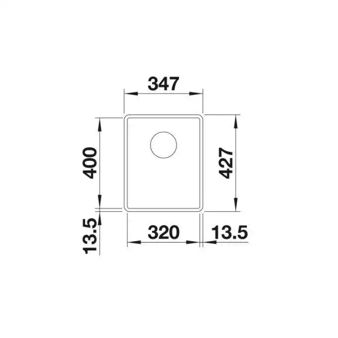 Komora SUBLINE 320-F Silgranit PuraDur Biały, InFino BLANCO 523419