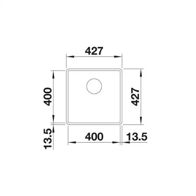 Komora SUBLINE 400-F Silgranit PuraDur Czarny, InFino BLANCO 525988