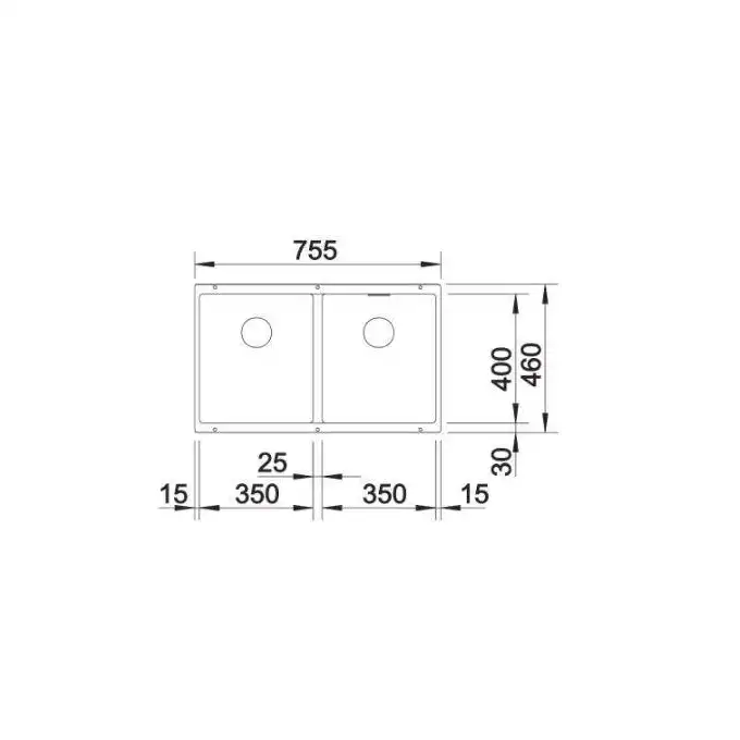 Komora SUBLINE 350/350-U Silgranit PuraDur Tartufo, InFino BLANCO 523581