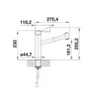 Bateria AMBIS-S Stal szczotkowana BLANCO 523119