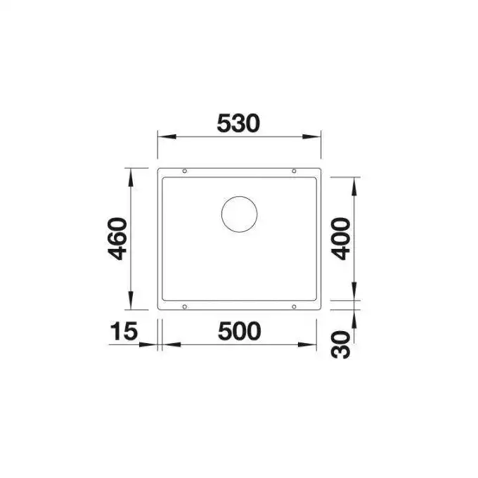 Komora SUBLINE 500-U Silgranit PuraDur Kawowy, InFino BLANCO 523441