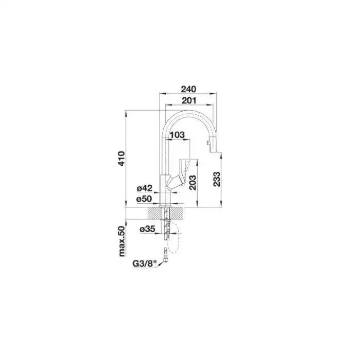 Bateria CARENA-S Vario Silgranit-Look Antracyt/Chrom BLANCO 521358