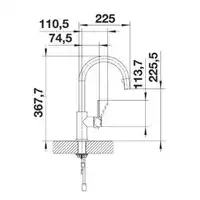 Bateria CANDOR-S Stal szczotkowana BLANCO 523121