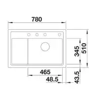 Zlewozmywak ZENAR XL 6 S Compact Silgranit PuraDur Kawowy prawa, korek auto., InFino BLANCO 523784