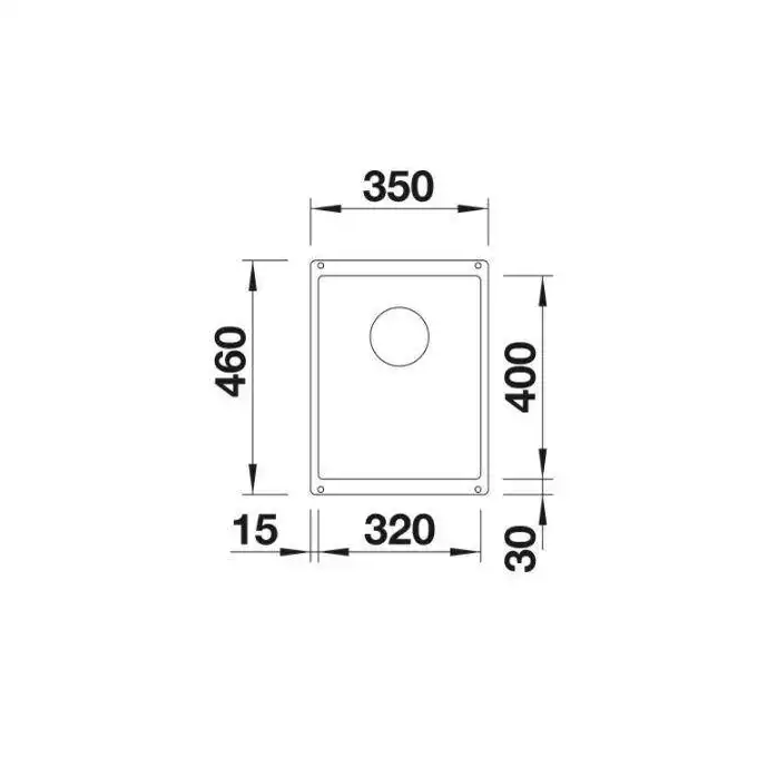 Komora SUBLINE 320-U Silgranit PuraDur Biały, InFino BLANCO 523410