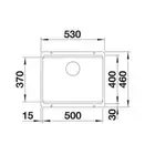 Komora ETAGON 500-U Silgranit PuraDur Antracyt, InFino, szyny BLANCO 522227