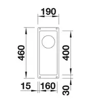 Komora SUBLINE 160-U Silgranit PuraDur Alumetalik, InFino BLANCO 523398