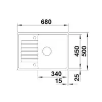 Zlewozmywak ZIA 45 S Compact Silgranit PuraDur Czarny odwracalny, korek auto. BLANCO 526008