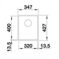 Komora SUBLINE 320-F Silgranit PuraDur Czarny, InFino BLANCO 525982