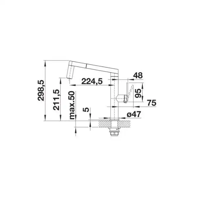 Bateria PANERA-S Stal szczotkowana BLANCO 521547