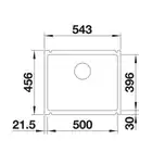 Komora SUBLINE 500-U Ceramika PuraPlus Czarny, InFino BLANCO 523740