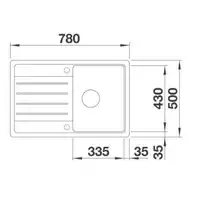 Zlewozmywak LEGRA 45 S Silgranit Kawowy odwracalny BLANCO 522206