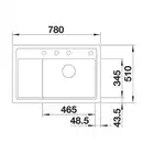 Zlewozmywak ZENAR XL 6 S Compact Silgranit PuraDur Czarny prawa, korek auto., InFino BLANCO 526052