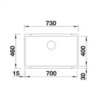 Komora SUBLINE 700-U Silgranit PuraDur Antracyt, InFino BLANCO 523442