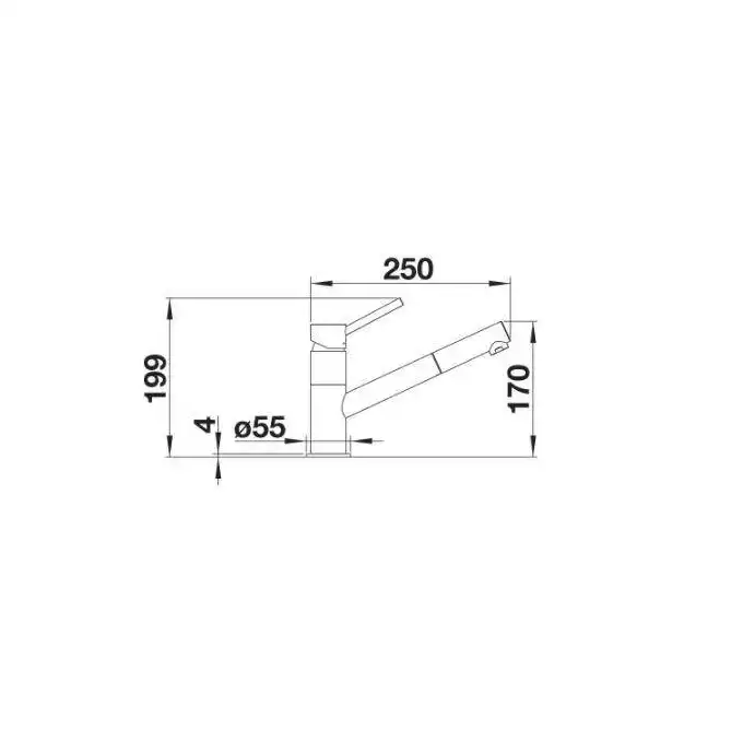 Bateria KANO-S Silgranit-Look Czarny/Chrom BLANCO 526174