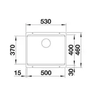 Komora ETAGON 500-U Silgranit PuraDur Tartufo, InFino, szyny BLANCO 522234