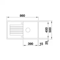 Zlewozmywak ZIA 5 S Silgranit PuraDur Antracyt odwracalny BLANCO 520511