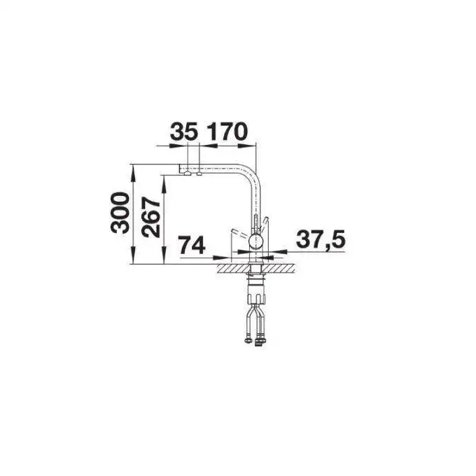 Bateria FONTAS II UltraResist W kolorze stali BLANCO 523129