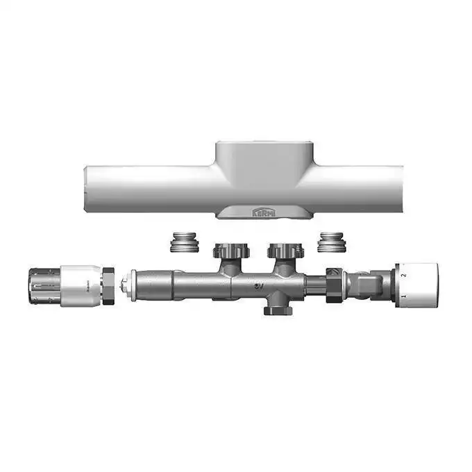 Zestaw przyłączeniowy x-link plus do FBH chrom dla systemu dwururowego KERMI ZV01680002