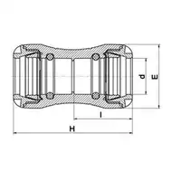 Dwuzłączka PE-PE (PUSH-FIT-1001) FI 50 (wciskana) PLASSON 1001U0050