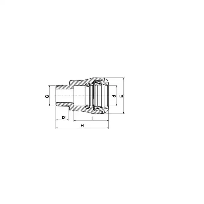 Złączka PE-STAL PLASSON 1002U0040013 wciskana FI 40x32 gwint zewnętrzny push fit-1002