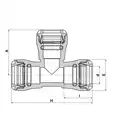 Trójnik PE-PE-PE (PUSH-FIT-1004) FI 40X40X40 (wciskany) PLASSON 1004U0040