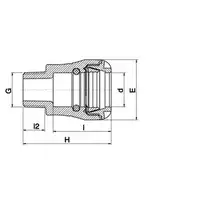 Złączka PE-STAL PLASSON 1002U0040015 wciskana FI 40x40 gwint zewnętrzny push fit-1002