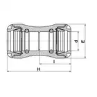 Dwuzłączka PE-PE (PUSH-FIT-1001) FI 50 (wciskana) PLASSON 1001U0050