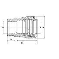 Złączka PE-STAL PLASSON 1003U0040013 wciskana FI 40x32 gwint wewnętrzny push fit-1003