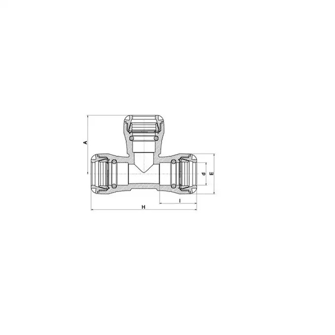 Trójnik PE-PE-PE (PUSH-FIT-1004) FI 40X40X40 (wciskany) PLASSON 1004U0040