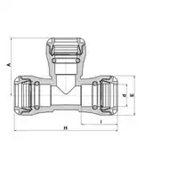 Trójnik PE-PE-PE (PUSH-FIT-1004) FI 40X40X40 (wciskany) PLASSON 1004U0040