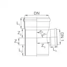 Trójnik kanalizacyjny FI160/110 &lt; 87 PP KACZMAREK 0720133390