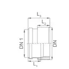 Połączenie PVC-kamionka FI160/190 PCV bosy koniec, kamionka kielich  KACZMAREK 0737233300