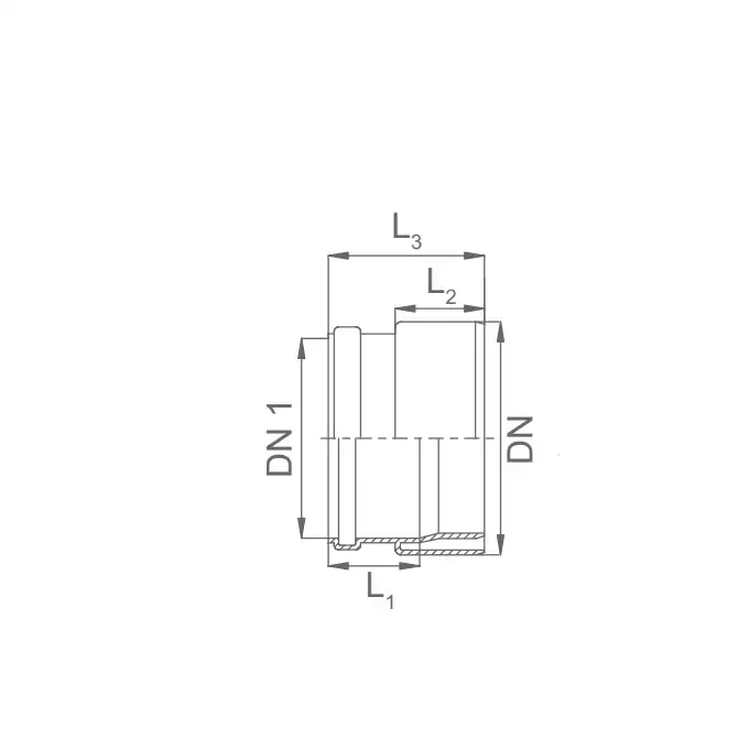 Połączenie PVC-kamionka FI160/190 PCV bosy koniec, kamionka kielich  KACZMAREK 0737233300