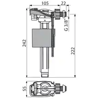 Zestaw części do A101 AL1 A16P zawór napełniający 3/8 chrom / A16M ALCADRAIN A160P-3/8&quot;