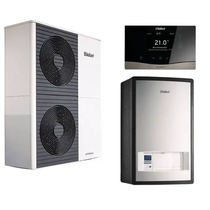 Pakiet z pompą ciepła aroTHERM plus monoblok VWL 125/6A + Moduł naścienny MEH 97/6 + Zasobnik VIH RW 400 + Regulator pogodowy VRC 720 VAILLANT 0010044194