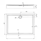 Brodzik JAŚMIN prostokątny biały akrylowy 100x90 cm DEANTE KGJ_045B