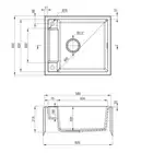 Zlewozmywak MAGNETIC antracyt met. granit 1-kom. 560X500X219, 3,5&quot; + osprzęt SPACE SAVER DEANTE ZRM_T103