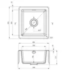 Zlewozmywak  SABOR ceramiczny bianco mat 1-komorowy B/O  450x478x215 + SPACE SAVER DEANTE ZCB_A103