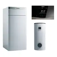 Pakiet z pompą ciepła flexoTHERM exclusive solanka VWF 157/4 + Regulator pogodowy VRC 720 + Zasobnik VIH RW 400/3BR VAILLANT 0010044223