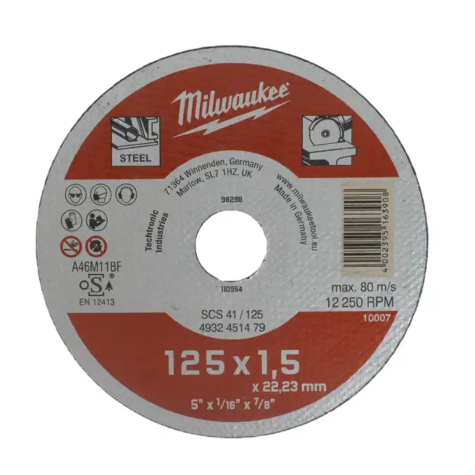 Tarcza do cięcia metalu CONTRACTOR 125/1,5 MILWAUKEE 4932451479