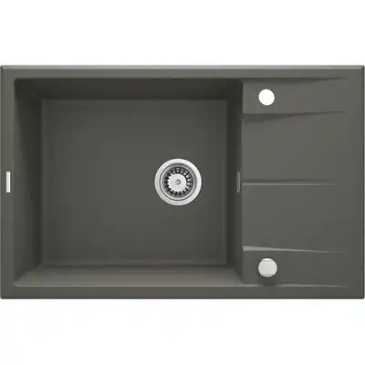 Zlewozmywak ERIDAN antracyt metalik granit 1-kom. Z/O 780X500X210, 3,5&quot; + osprzęt SPACE SAVER LUX DEANTE ZQE_T11B