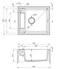 Zlewozmywak MAGNETIC szary met.granit 1-kom. 560X500X219, 3,5&quot; + osprzęt SPACE SAVER DEANTE ZRM_S103